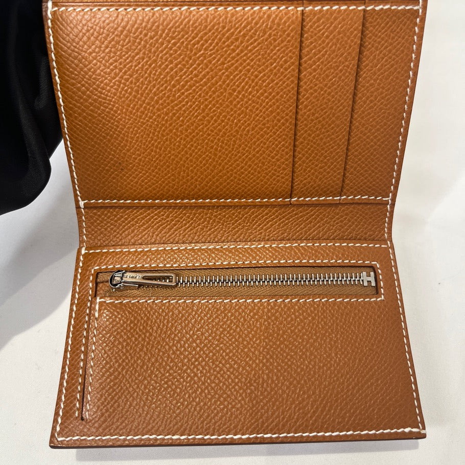 HERMES Bearn Combine Veau Wallet Gold