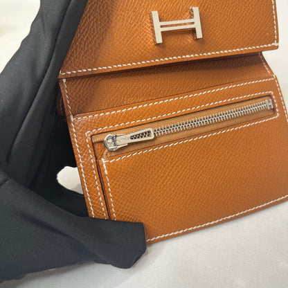 HERMES Bearn Combine Veau Wallet Gold