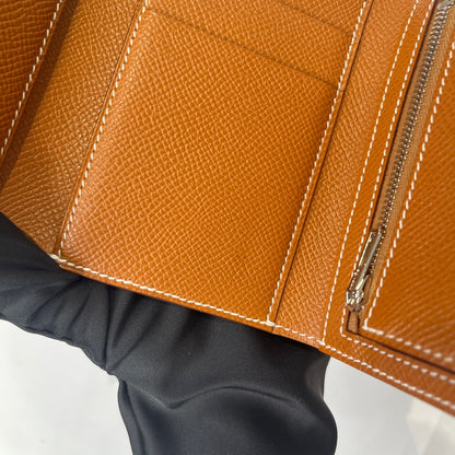 HERMES Bearn Combine Veau Wallet Gold