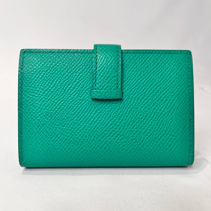 HERMES Bearn Mini Veau Epsom Jade Green Coin Case