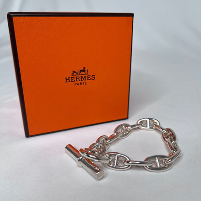 HERMES Chaine d'Ancre GM 12 Silver Bracelet Size ONE SIZE