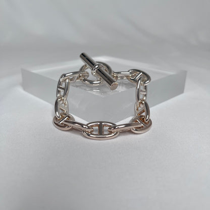 HERMES Chaine d'Ancre GM 12 Silver Bracelet Size ONE SIZE