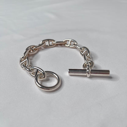 HERMES Chaine d'Ancre GM 12 Silver Bracelet Size ONE SIZE