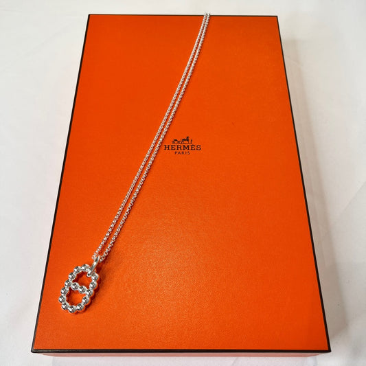 HERMES Chaine d'Ancre Amulette Silver Necklace Size ONE SIZE