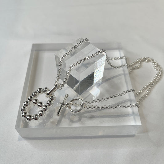 HERMES Chaine d'Ancre Amulette Silver Necklace Size ONE SIZE
