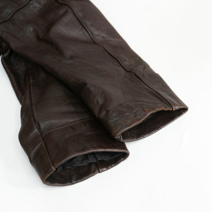 SCHOTT Collared Leather Rider Jacket Size 42