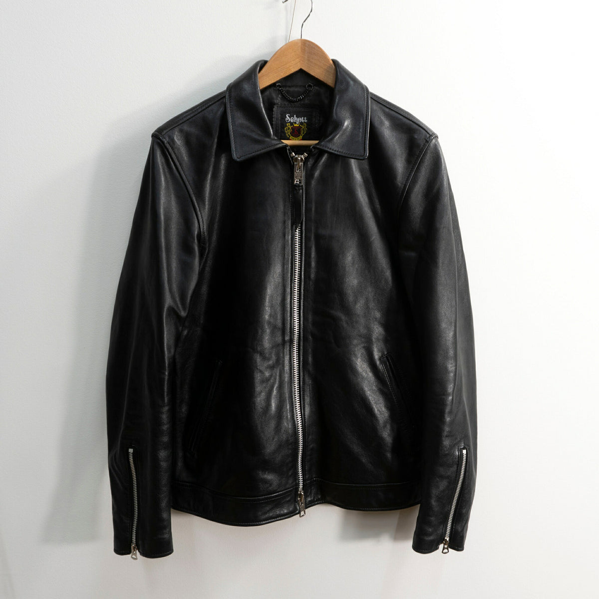SCHOTT 3101054 Single Breasted Leather Jacket Size L