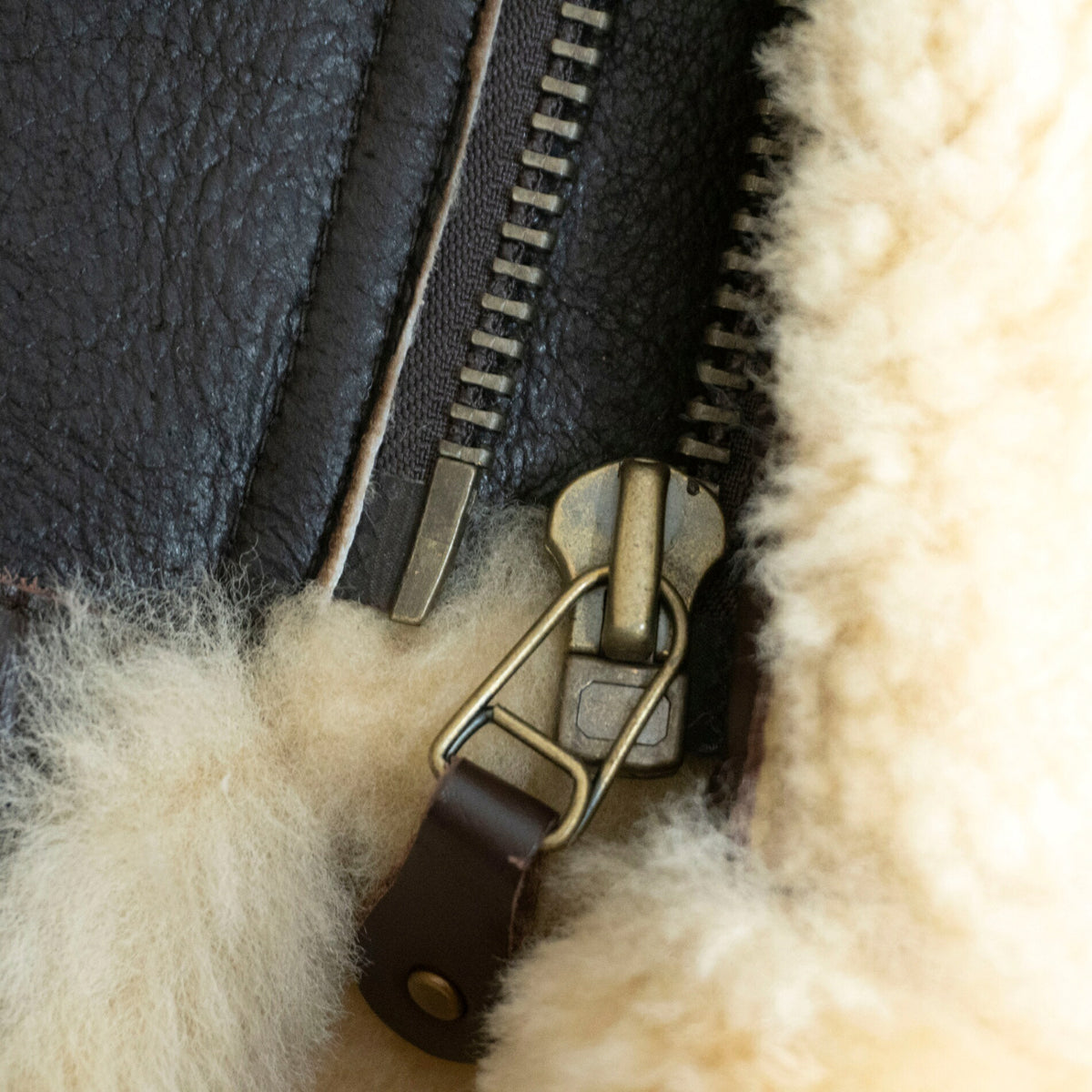 FREEDOM B-7 Mouton Shearling Alaskan Coat Brown Size M