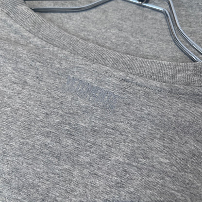 VETEMENTS 21SS Friendly Logo Cotton T-Shirt Gray Size XS