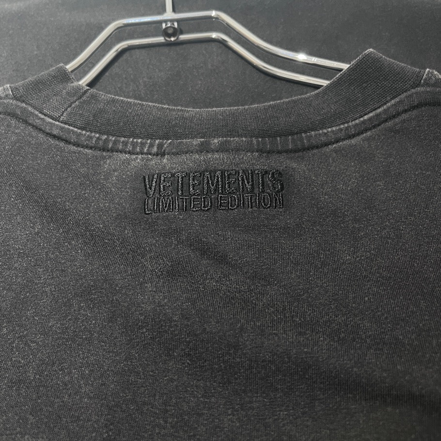 VETEMENTS Dominatrix Hotline Oversized T-Shirt Black Size M