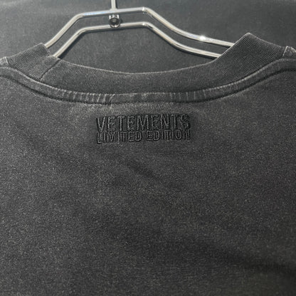 VETEMENTS Dominatrix Hotline Oversized T-Shirt Black Size M