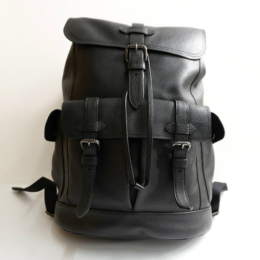 COACH Hudson Leather Backpack Black