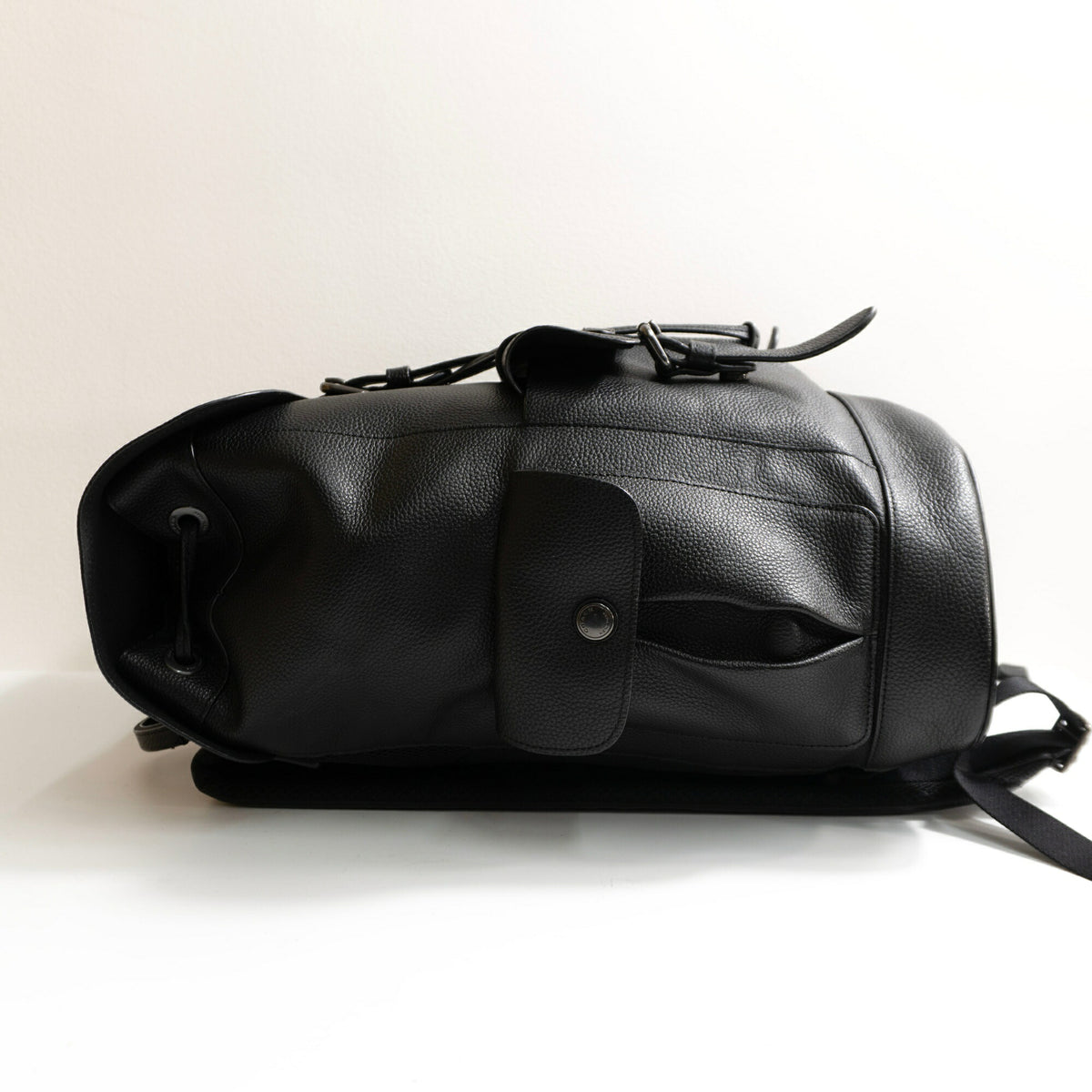 COACH Hudson Leather Backpack Black