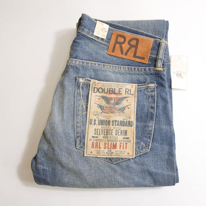 RRL x MEMPHIS SLIM FIT JEANS Vintage Wash Denim Jeans Size 31×32