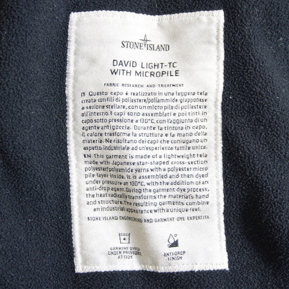 STONE ISLAND 19AW DAVID LIGHT-TC Micropile Coat Size XL
