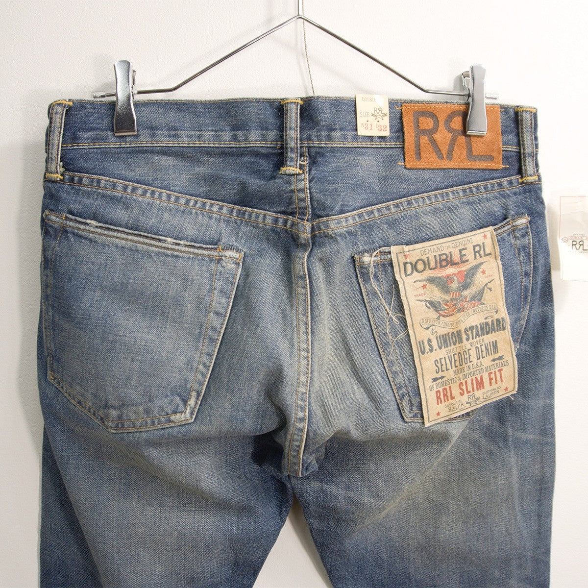 RRL x MEMPHIS SLIM FIT JEANS Vintage Wash Denim Jeans Size 31×32