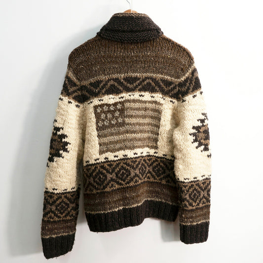 POLO RALPH LAUREN Handknit Shawl Collar Size L