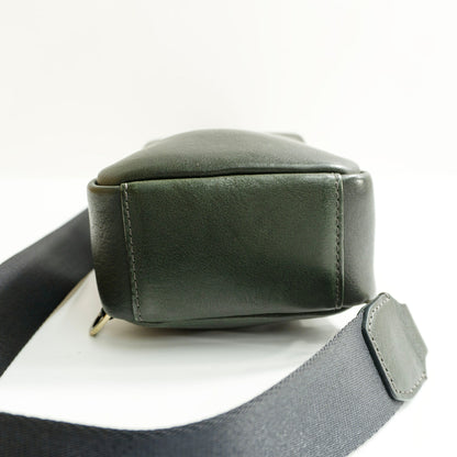 Tsuchiya Kaban Tone Oil Nume Leather Crossbody Bag Green