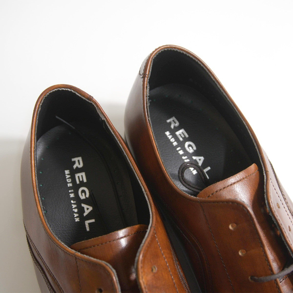 REGAL Brown Straight Tip Leather Shoes Size 27