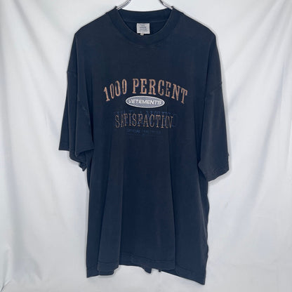 VETEMENTS 24SS 1000 Percent T-Shirt Black Size XS