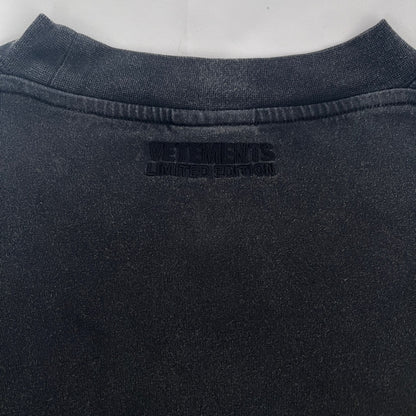 VETEMENTS 24SS 1000 Percent T-Shirt Black Size XS