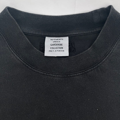 VETEMENTS 24SS 1000 Percent T-Shirt Black Size XS