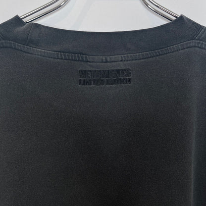 VETEMENTS Limited Edition Front Logo T-Shirt Black Size M