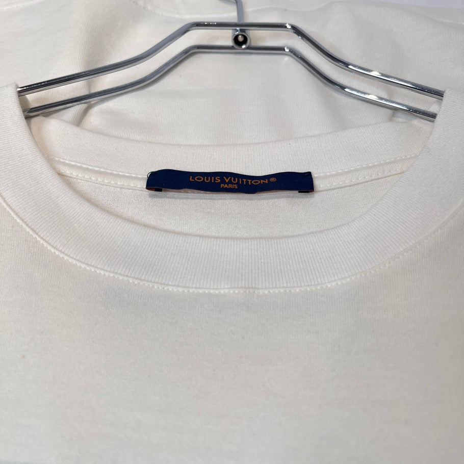 LOUIS VUITTON Photo Print Crewneck T-Shirt White Size XL