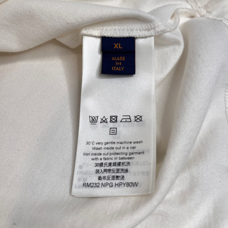 LOUIS VUITTON Photo Print Crewneck T-Shirt White Size XL
