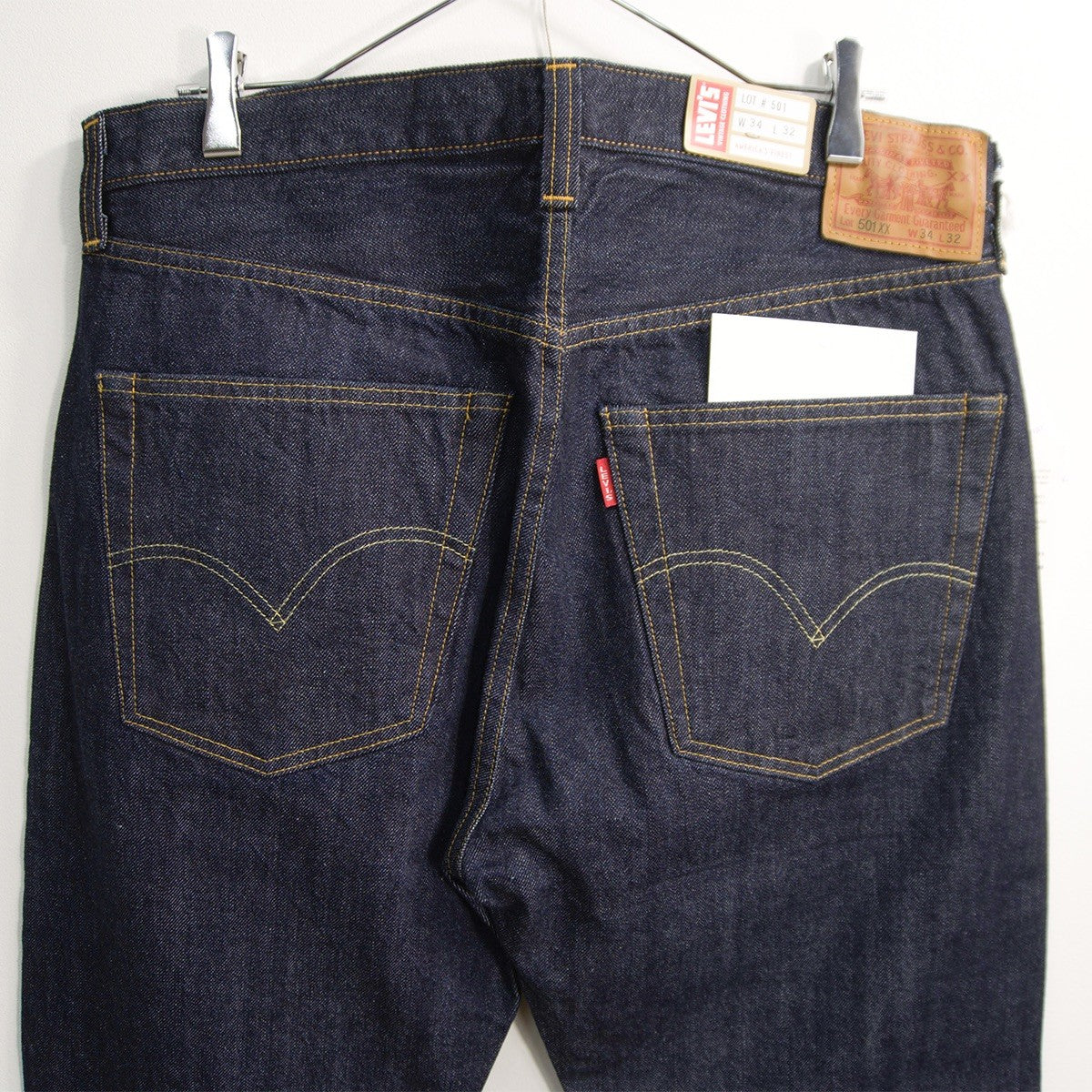 LEVI'S VINTAGE CLOTHING 47501 501XX Big E Denim Size 34×32