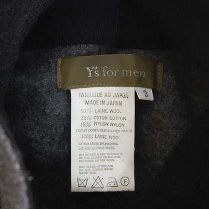 Y's for men Stand Collar Knit Jacket Size 3
