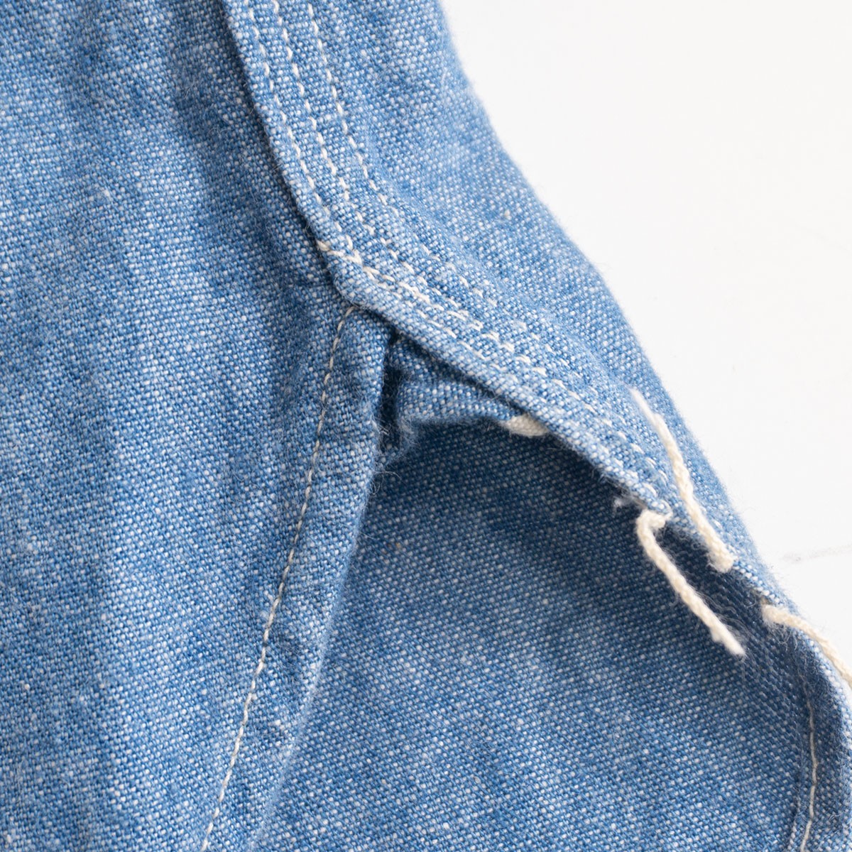 WAREHOUSE Duck Digger Gusseted Chambray Shirt Size 42