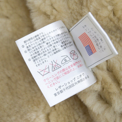 WIND ARMOR B-3 Shearling Sheepskin Bomber Jacket Size LL