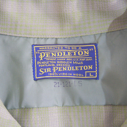 SIR PENDLETON 50s Open Collar Wool Boxy Shirt Size L