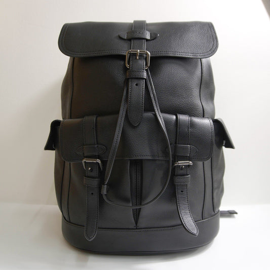 COACH Hudson Leather Backpack Black