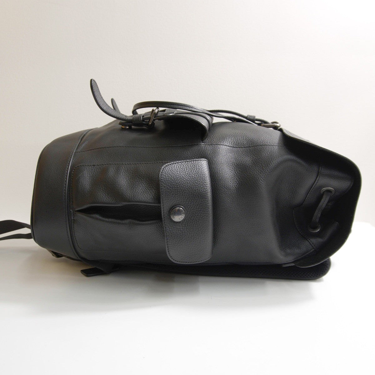 COACH Hudson Leather Backpack Black
