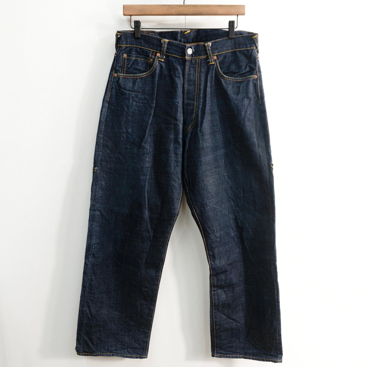 EVISU LOT.2001 Dark Wash Multi Pocket Jeans Size 32×35