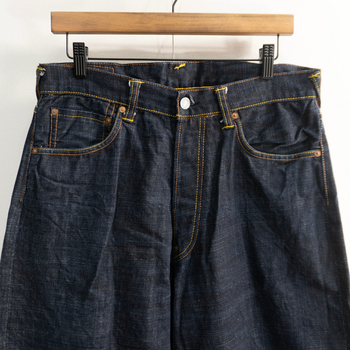 EVISU LOT.2001 Dark Wash Multi Pocket Jeans Size 32×35