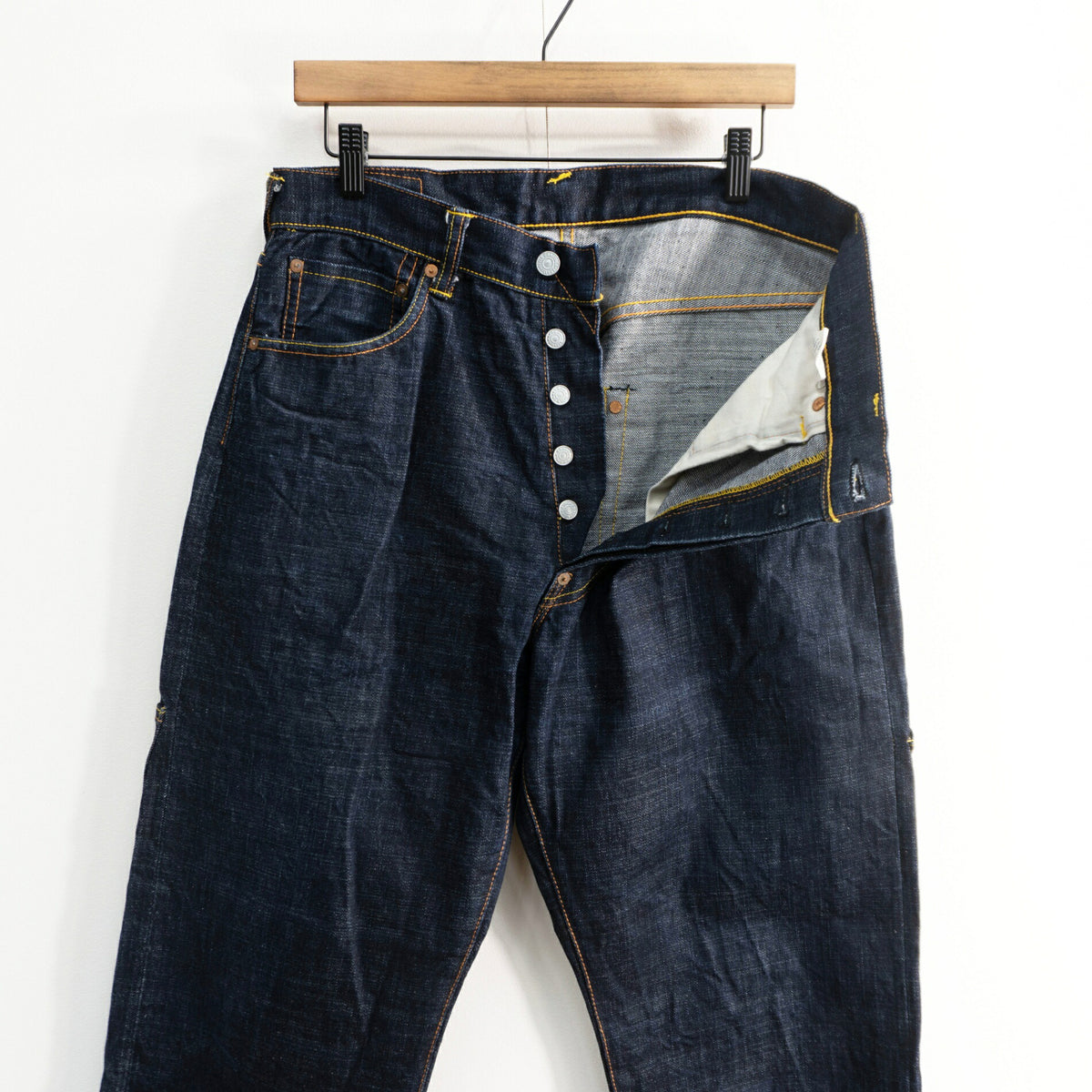 EVISU LOT.2001 Dark Wash Multi Pocket Jeans Size 32×35