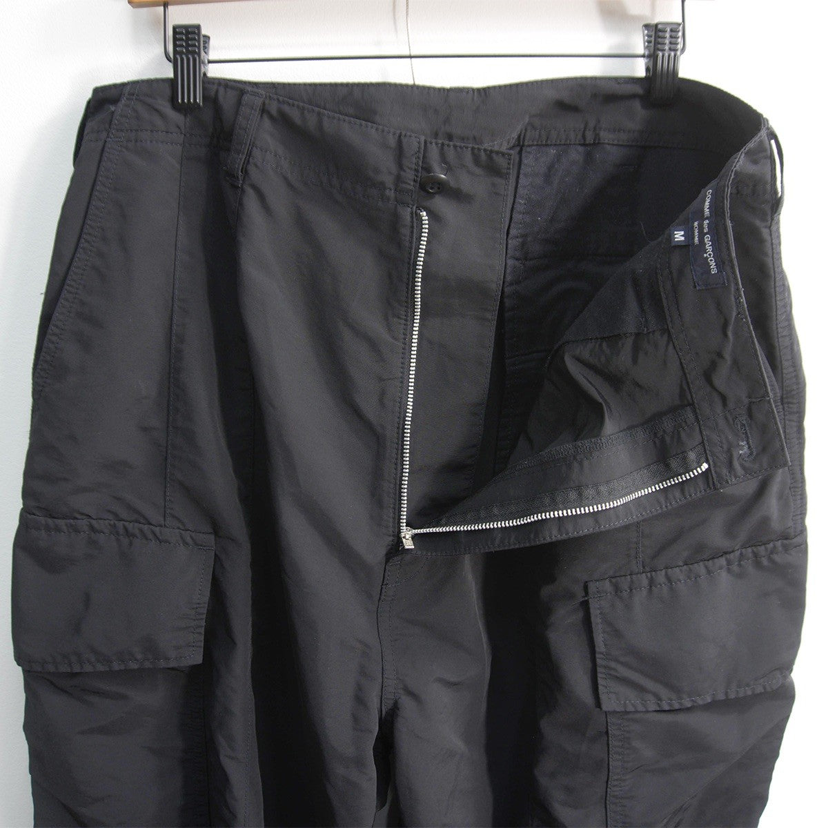COMME des GARCONS HOMME 24SS Cotton Nylon Pants Black Size M