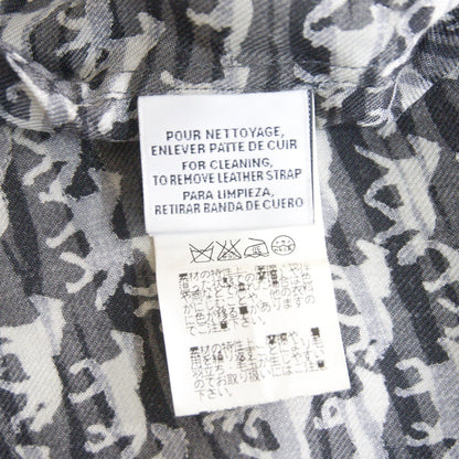 HERMES Sellier Button All-Over Pattern Silk Shirt Size 44