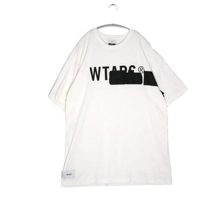 VNS Censored Logo Graphic Cotton T-Shirt White Size 03