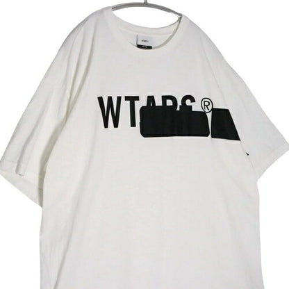 VNS Censored Logo Graphic Cotton T-Shirt White Size 03