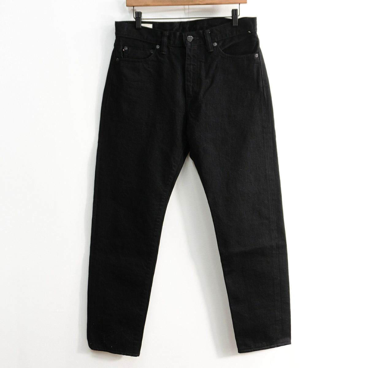 MOMOTARO JEANS #100 Classic Straight Black Denim Size 33