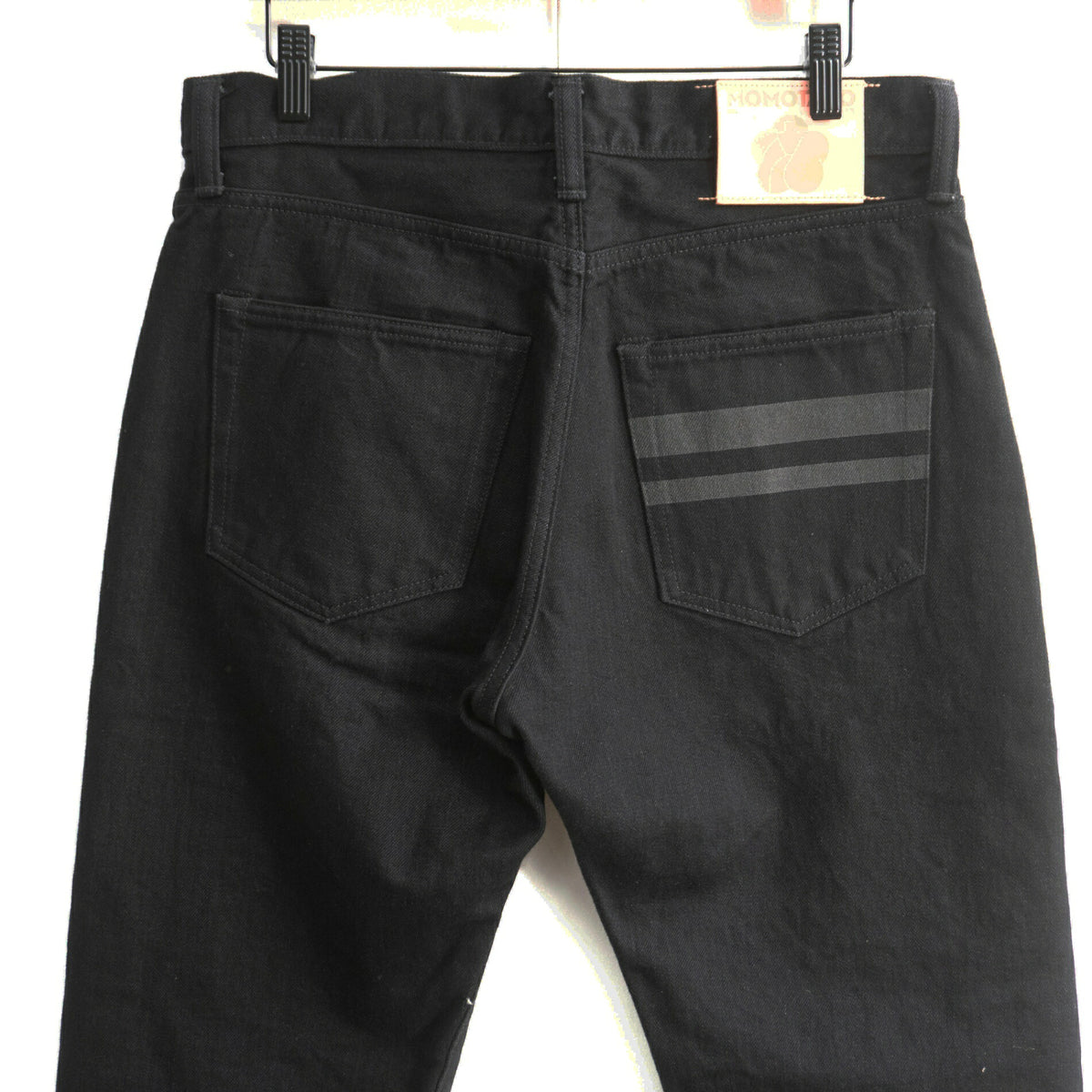 MOMOTARO JEANS #100 Classic Straight Black Denim Size 33
