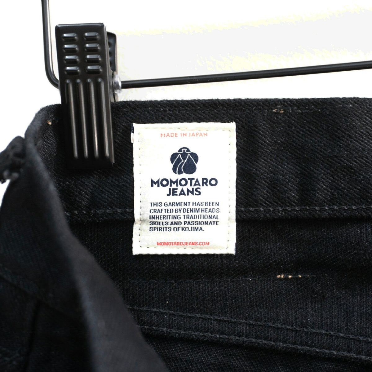MOMOTARO JEANS #100 Classic Straight Black Denim Size 33