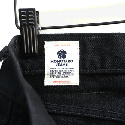 MOMOTARO JEANS #100 Classic Straight Black Denim Size 33