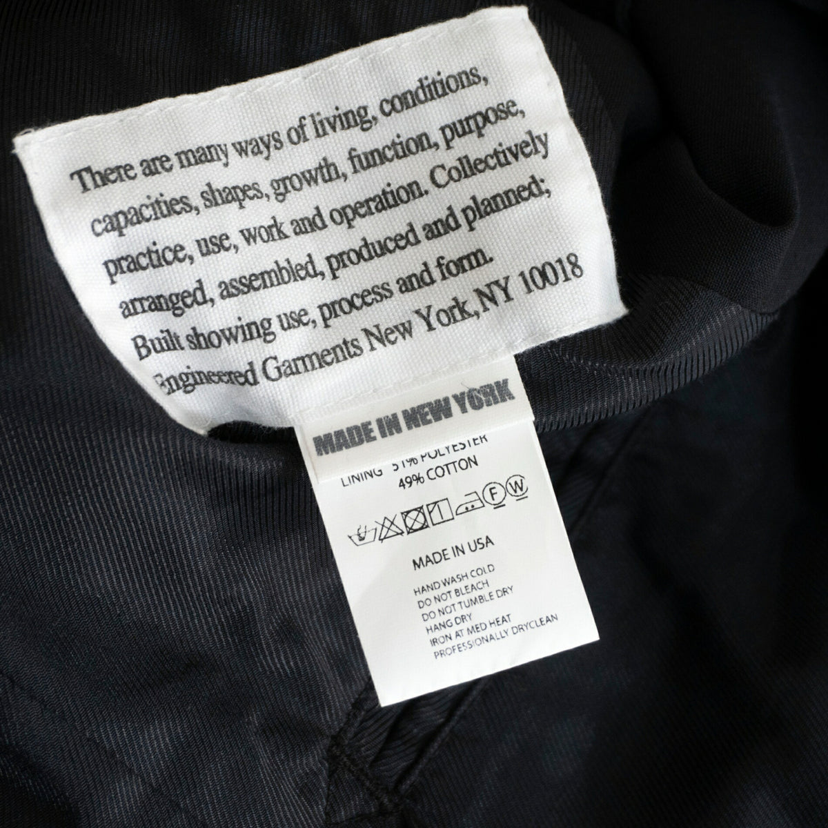 Engineered Garments Andover Wool Blend Jacket Black Size M