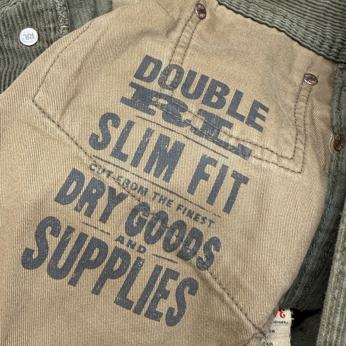 RRL Slim Fit Corduroy Pants Size 34×32
