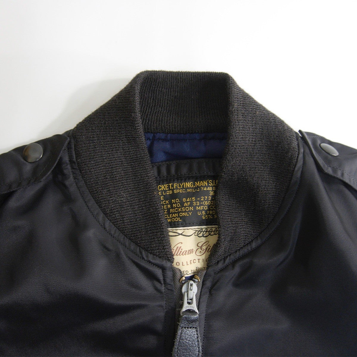 BUZZ RICKSON William Gibson L-2B Flight Jacket Black Size 38